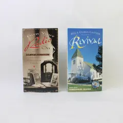 Lot of 2 VHS Tapes Bill & Gloria Gaither Revival: Turn Your Radio On