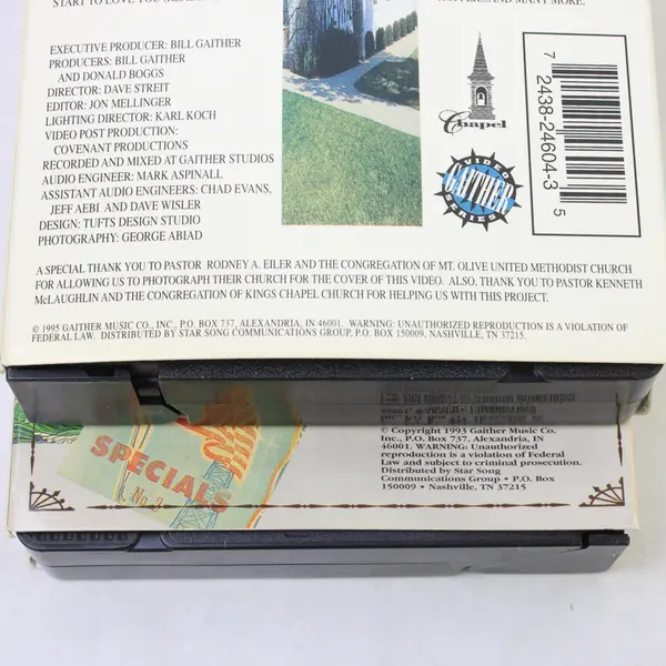 Lot of 2 VHS Tapes Bill & Gloria Gaither Revival: Turn Your Radio On