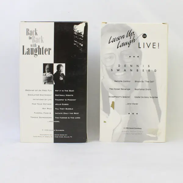 Lot of 2 Dennis Swanberg VHS Tapes Back to Back Laughter Loosen Up
