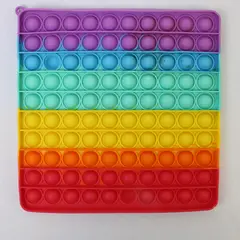 Pop It Fidget Toy Push Bubble Sensory Stress Relief Kids Rainbow 8x8