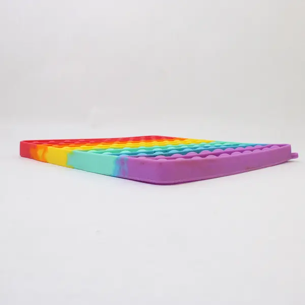Pop It Fidget Toy Push Bubble Sensory Stress Relief Kids Rainbow 8x8