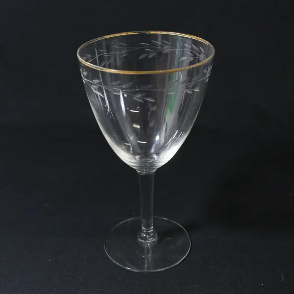 Set of 4 MCM Gorham Adriana Gold Water Goblets 6.5"