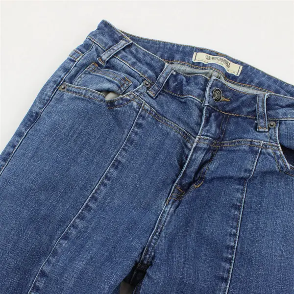Rock&Roll Denim Women's 29x32 (34x31) High Rise Flare Leg Raw Hem Denim Jeans