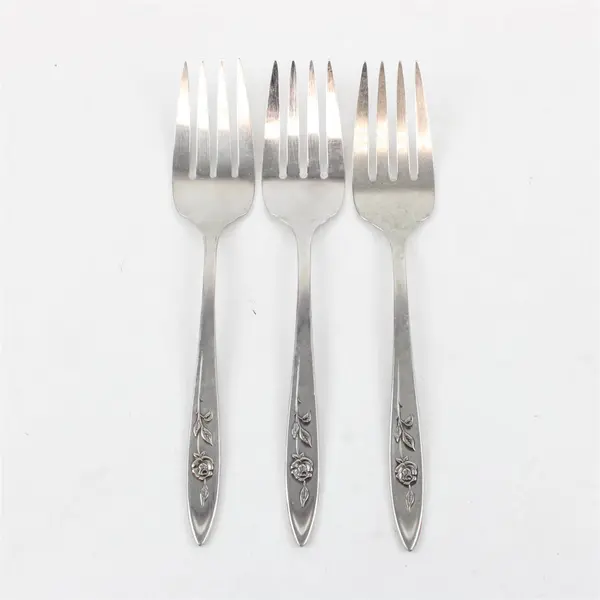 Lot of 3 Stainless Serving Forks by Oneida Community in the Pattern My Rose