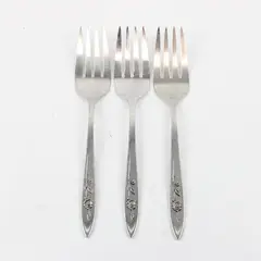 Lot of 3 Stainless Serving Forks by Oneida Community in the Pattern My Rose