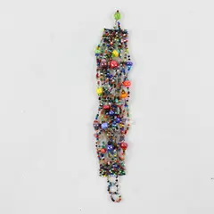 Multicolor Multi-Strand Seed Bead Bracelet 8"