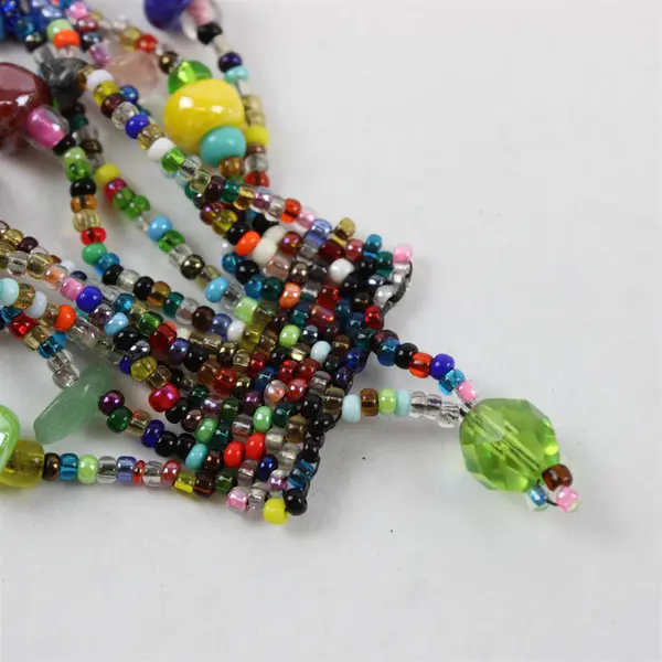 Multicolor Multi-Strand Seed Bead Bracelet 8"
