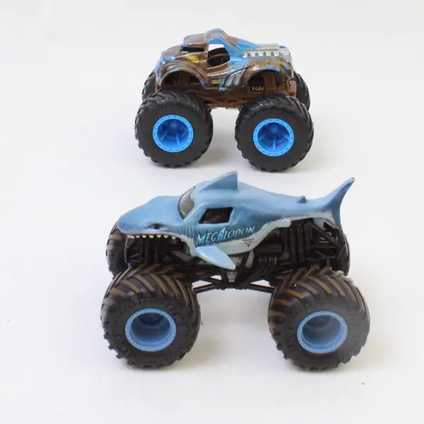 Lot of 2 Monster Trucks - Hot Wheels & Unbranded Shark Diecast