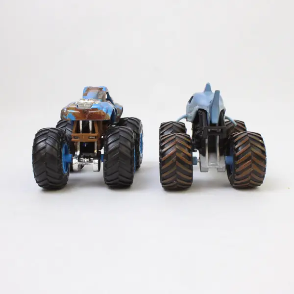 Lot of 2 Monster Trucks - Hot Wheels & Unbranded Shark Diecast