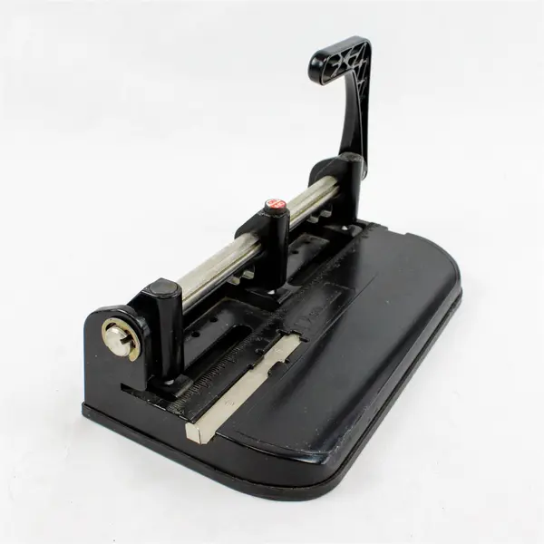 Vintage ACCO Model 350 Heavy Duty 3-Hole Paper Punch w/ Slide Guide Lever
