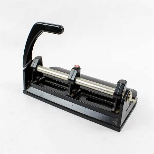 Vintage ACCO Model 350 Heavy Duty 3-Hole Paper Punch w/ Slide Guide Lever
