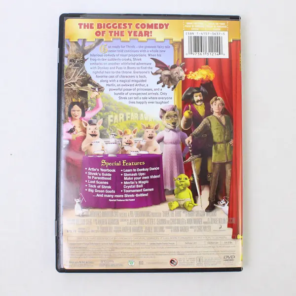 Shrek the Third DVD 2007 Dreamworks Pre-Owned Untested Comedy Animation