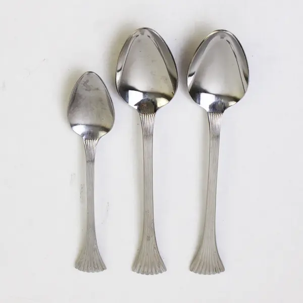 3 PC Set of Reed & Barton Bretton Woods-Shell Stainless Steel Spoons
