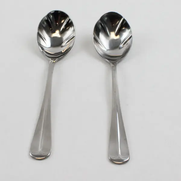 Lot of 2 Cambridge Sugar Spoons, American Pride Stainless Steel 5.75"
