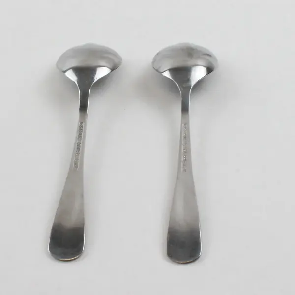 Lot of 2 Cambridge Sugar Spoons, American Pride Stainless Steel 5.75"