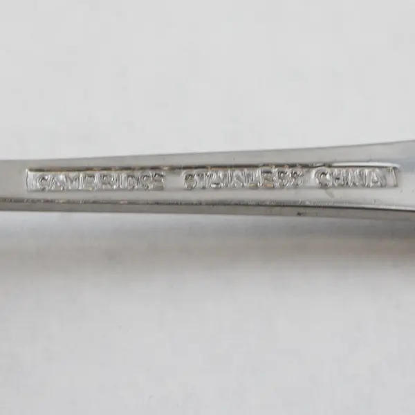 Lot of 2 Cambridge Sugar Spoons, American Pride Stainless Steel 5.75"