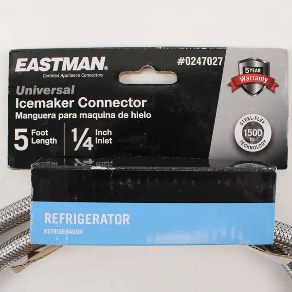 Eastman 5 Ft Steel Flex Refrigerator Ice Maker Connector 98516 NIB