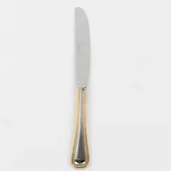 A Wallace Silver Regal Pearl Gold Accent Front/Back Dinner Knife 8.75" Good