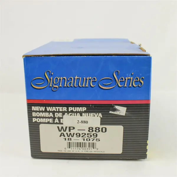 New Open Box Signature Series WP-880 (AW9259) Water Pump w/Gasket Ford Probe