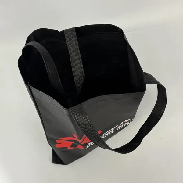 Doctors Without Borders Logo Black Tote Reusable Shopping Bag Eco Friendly