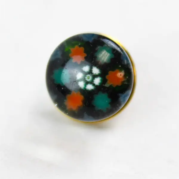 Vintage Caithness Glass Millefiori Tie Pin Miniature