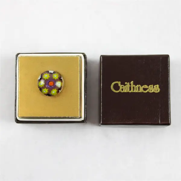 Vintage Caithness Glass Millefiori Miniature Tie Pin