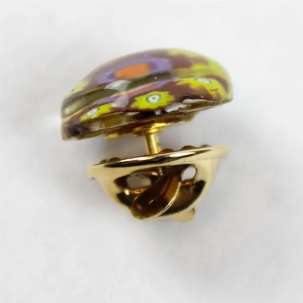 Vintage Caithness Glass Millefiori Miniature Tie Pin