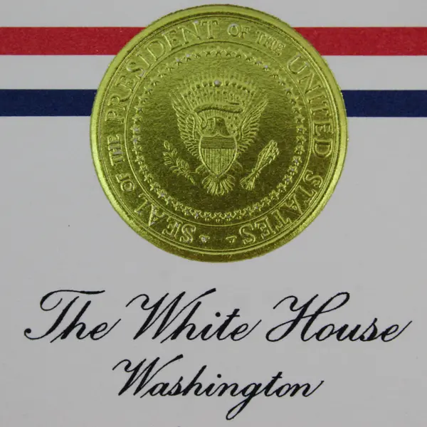 Ronald Reagan And Nancy Reagan Anniversary White House Card 