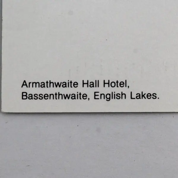 Vintage Armathwaite Hall Hotel Cumbria England Chrome Postcard