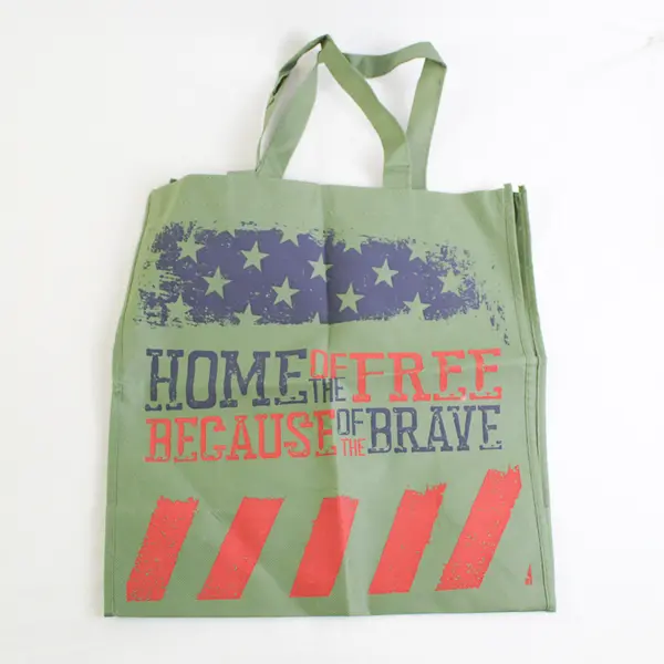 2 Home of The Free Because Of The Brave Reusable Shopping Bag Tunnel to Towers
