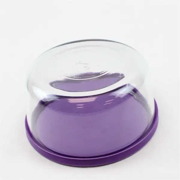 Anchor Hocking 1 Quart Round Glass Food Storage Container Purple Lid - Flawed