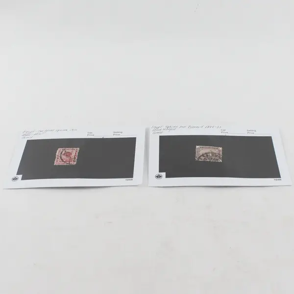 Lot Of 2 Egypt Sphinx Stamps 1890s 1914 Used Hinged
