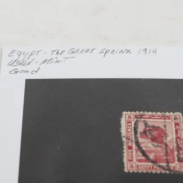 Lot Of 2 Egypt Sphinx Stamps 1890s 1914 Used Hinged