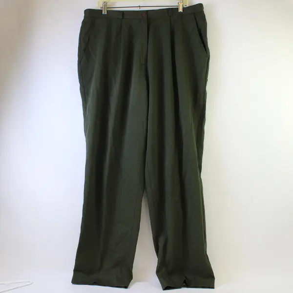 Liz Baker Green Tapered-Leg Dress Pants Women's Size 20W