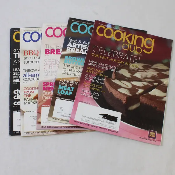 Lot of 5 Cooking Club Magazines January - Fall 2011 Good Condition