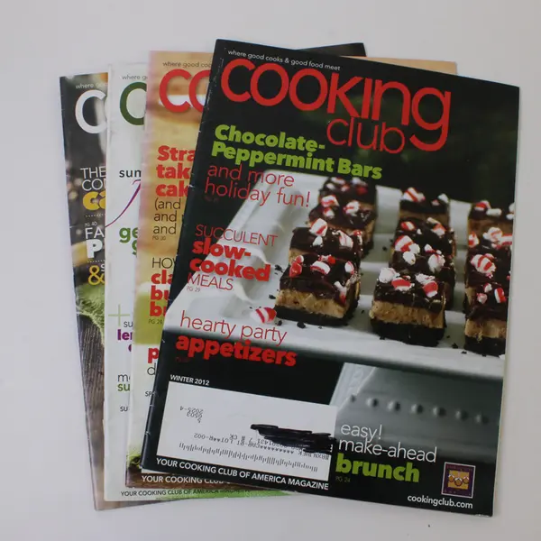Lot of 4 Cooking Club Magazines 2012 Published Quarterly Good Condition