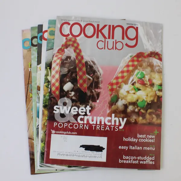 Lot of 6 Cooking Club Magazines 2013 2014 Published Quarterly Good Condition