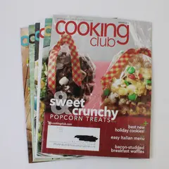 Lot of 6 Cooking Club Magazines 2013 2014 Published Quarterly Good Condition