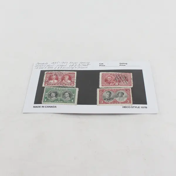 Lot Of 4 Canada Royal Family 1c 3c Stamps 1935-1937 Used Mint
