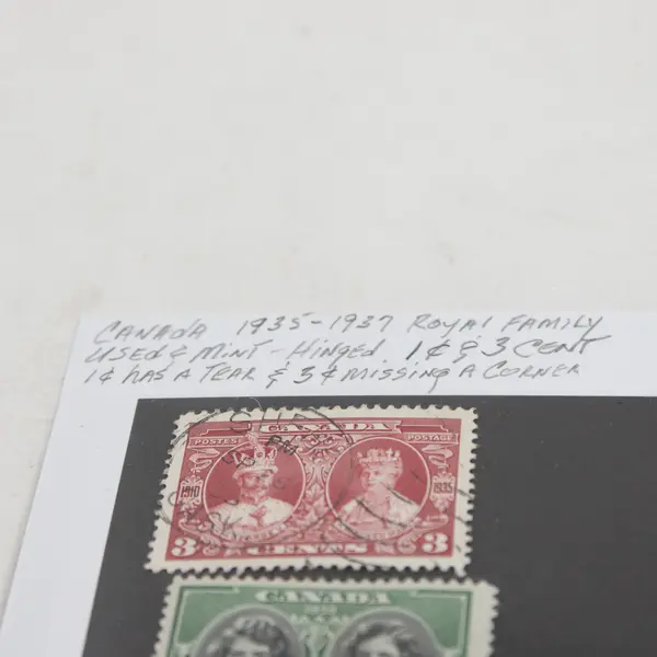 Lot Of 4 Canada Royal Family 1c 3c Stamps 1935-1937 Used Mint