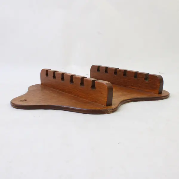 Wooden Souvenir Spoon Display Shelf Holds 12 Spoons Wall-Mount/Tabletop