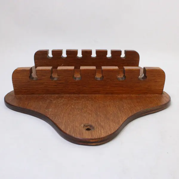 Wooden Souvenir Spoon Display Shelf Holds 12 Spoons Wall-Mount/Tabletop