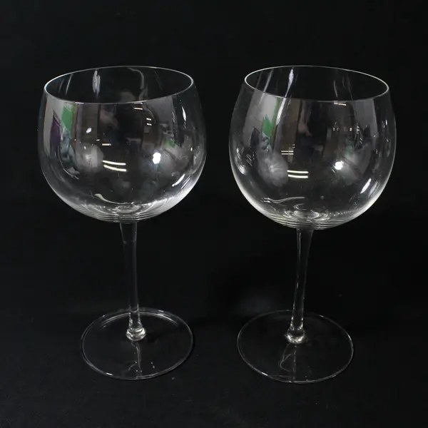 Lot of 5 Mismatched Crystal Wine Glasses 6.5" to 7.5" Tall