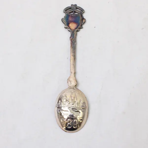 Vintage 1987 Christmas Silver-Plate Souvenir Spoon w/ Box