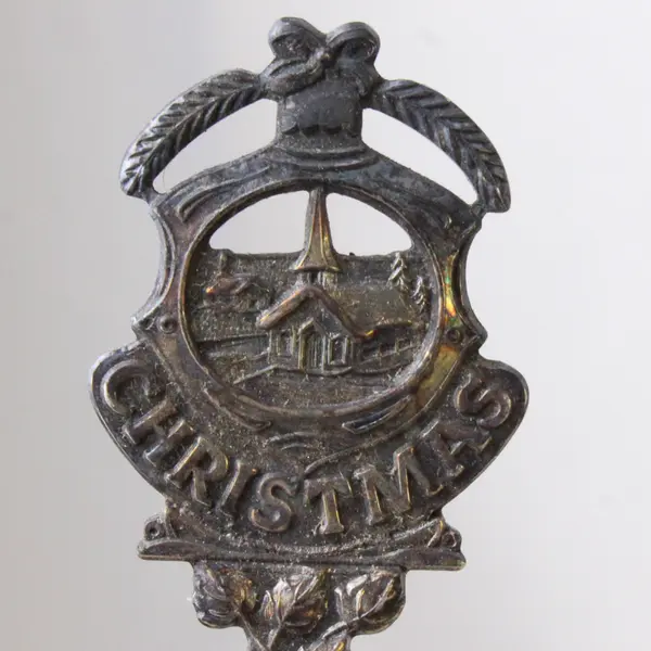 Vintage 1987 Christmas Silver-Plate Souvenir Spoon w/ Box