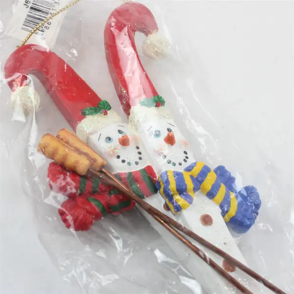 Kurt S. Adler Santa's World Snowman Skis Ornament J6720 5.5in New