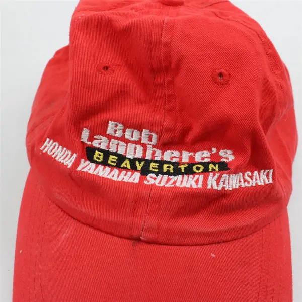 Lot of 3 Adjustable Baseball Caps Orange Black & Bob Lanphere's Beaverton