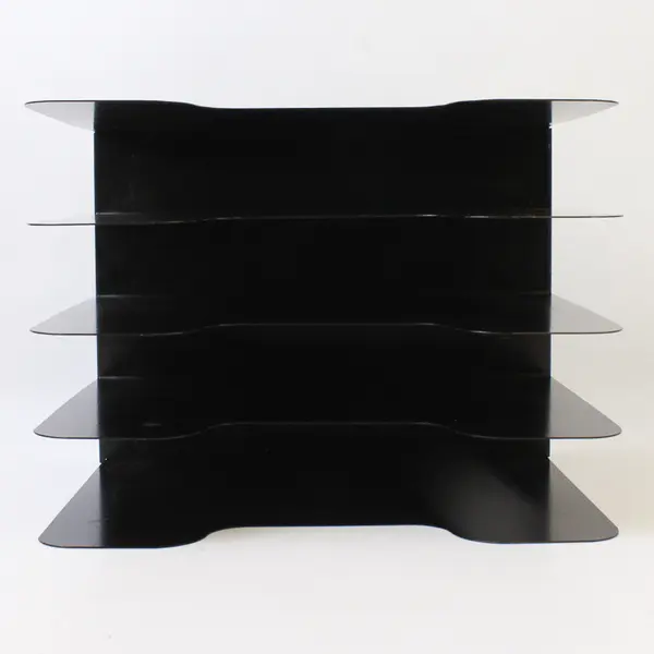 Buddy Products Metal File Organizer 4-Slot Black Fits Letter & Legal