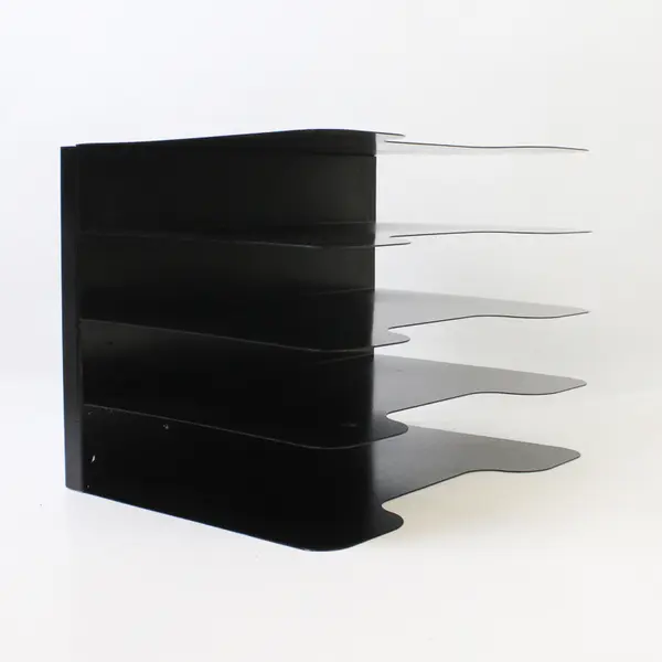 Buddy Products Metal File Organizer 4-Slot Black Fits Letter & Legal