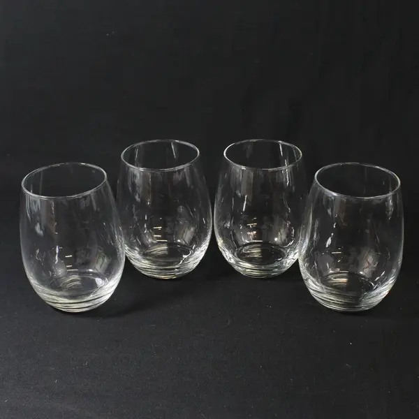 Set of 4 Libbey Stemless Wine Glasses 5"